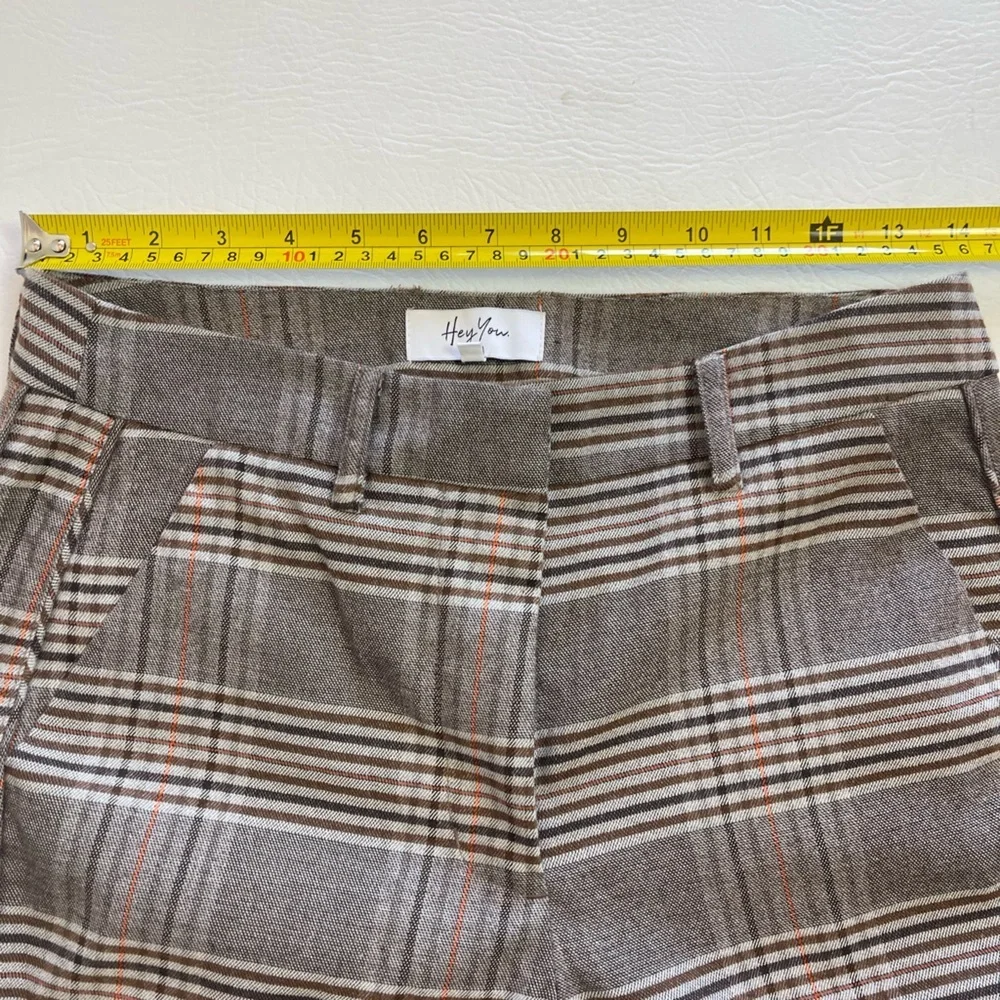 Plaid Jogger Pants Women Size 2 Elastic Waist Cuffed Casual - Picture 11 of 14